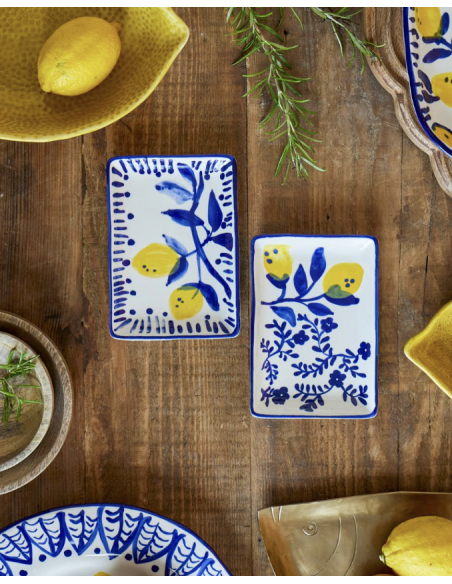 Maxima Assiette, Bleu, Grès - Set de 2