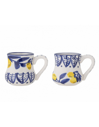 Maxima Tasse à expresso, Blue, Grès - Lot de 2