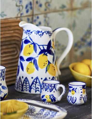 Maxima Tasse à expresso, Blue, Grès - Lot de 2