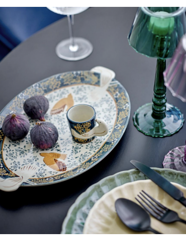 Hezha Plateau de service, Bleu, Grès