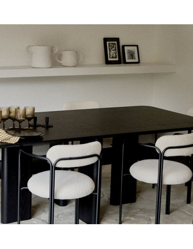 TABLE A MANGER RECTANGULAIRE JOE NOIRE