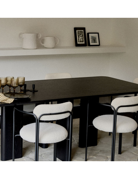 TABLE A MANGER RECTANGULAIRE JOE NOIRE