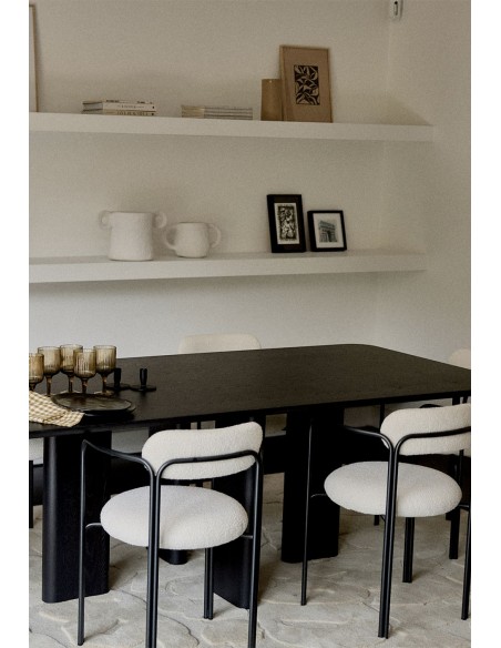 TABLE A MANGER RECTANGULAIRE JOE NOIRE