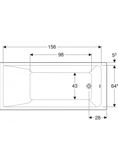 Baignoire rectangulaire