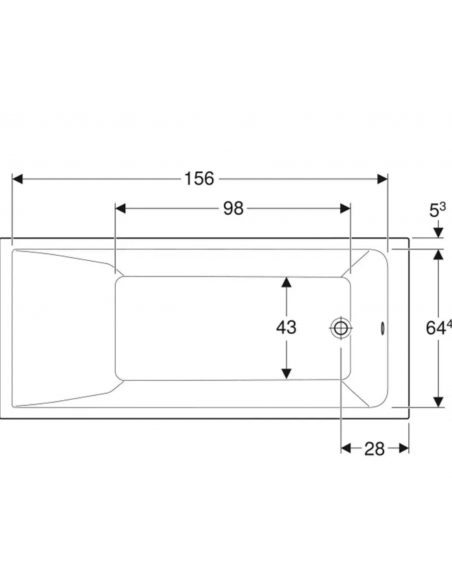 Baignoire rectangulaire