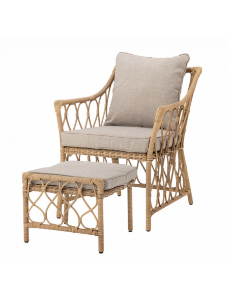 Belluce Chaise lounge avec Tabouret