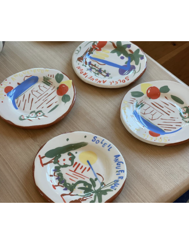 Assiette à dessert "Un été en méditerranée"