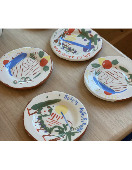 Assiette à dessert "Un été en méditerranée"