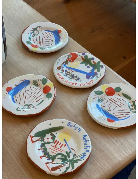 Assiette à dessert "Un été en méditerranée"