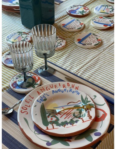 Assiette à dessert "Un été en méditerranée"