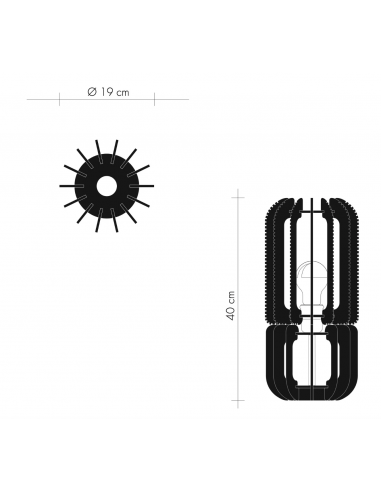 Lampe à poser JEELI S Croisé avec pied multi-arcs