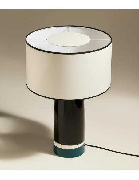 LAMPE DE TABLE SICILIA  - H60cm - NOIRE