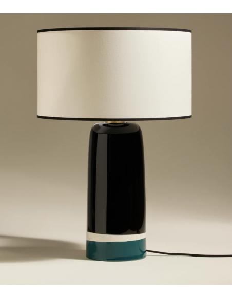 LAMPE DE TABLE SICILIA  - H60cm - NOIRE
