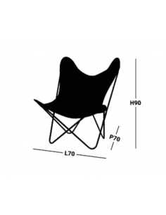 Fauteuil AA Butterfly - cuir ajouré 2