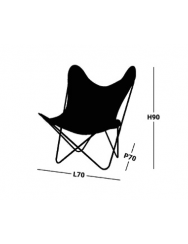 Fauteuil AA Butterfly - cuir ajouré