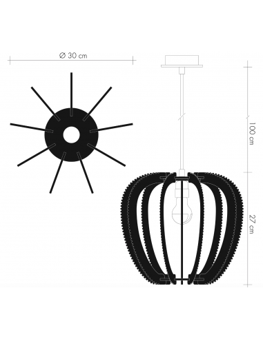Suspension LAMPIU - tressage Twist