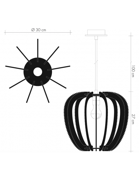 Suspension LAMPIU - tressage Twist