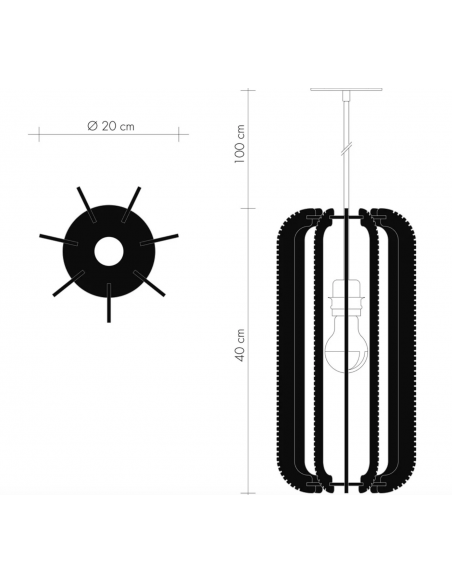 Suspension PILLSI, tressage Croisé