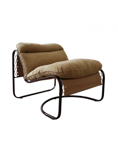 Fauteuil Campo velours milleraies