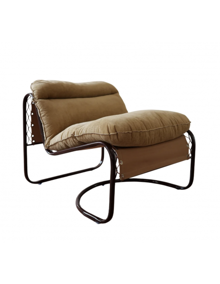 Fauteuil Campo velours milleraies