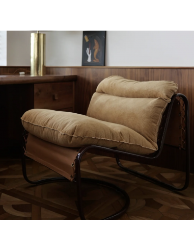 Fauteuil Campo velours milleraies