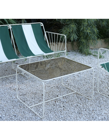 Table basse Eldorado verre fumé