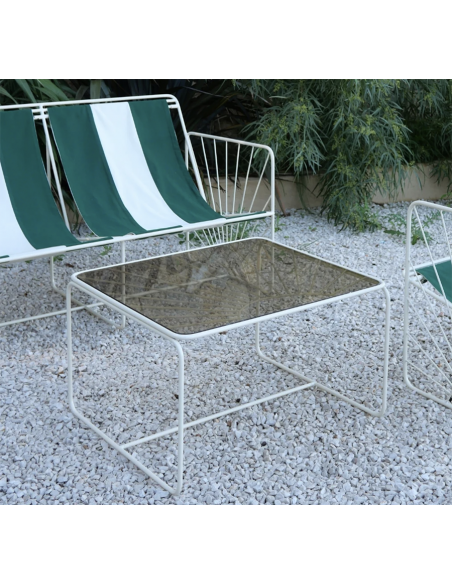Table basse Eldorado verre fumé