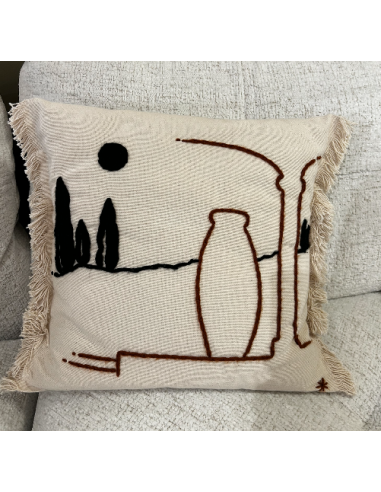 COUSSIN AMPHORES 45 x 45 cm - MARRON