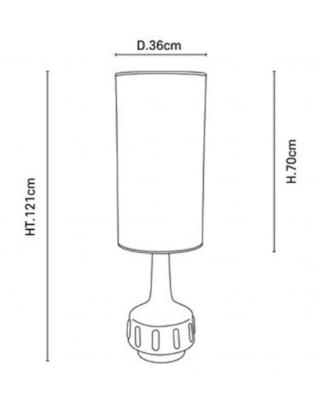 Lampe à poser Jimmy - XL Blanc/Rustic