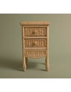 Table de chevet en rotin Camila