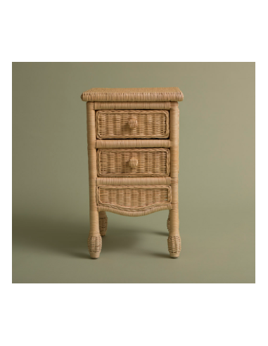 Table de chevet en rotin Camila