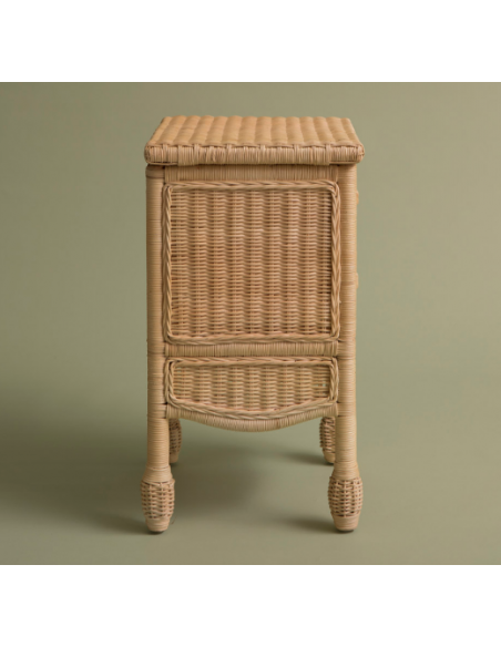 Table de chevet en rotin Camila