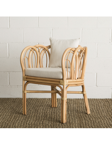 Fauteuil en rotin courbe