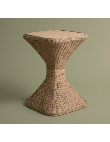 Console haute en rotin