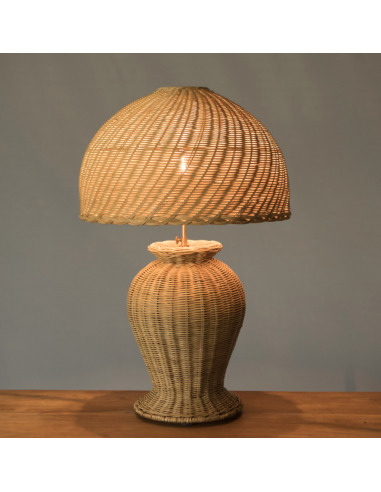 Lampe à poser Charlotte en rotin