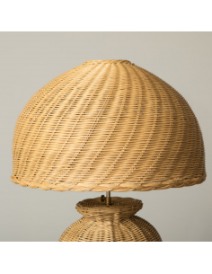 Lampe à poser Charlotte en rotin 2