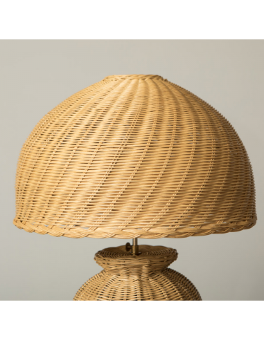 Lampe à poser Charlotte en rotin