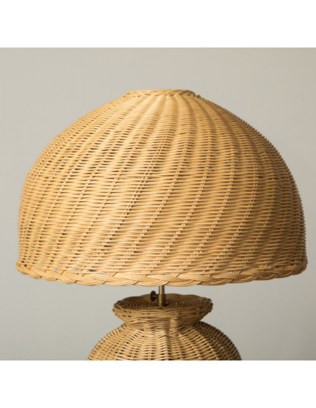 Lampe à poser Charlotte en rotin