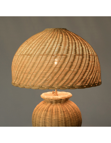 Lampe à poser Charlotte en rotin