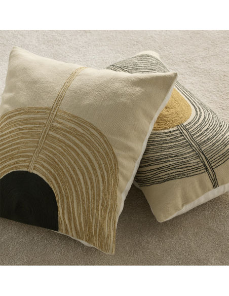 Coussin Mirage - Forêt/Ocre - 50x30 cm Maison Sarah Lavoine