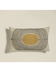 Coussin Mirage - Forêt/Ocre - 50x30 cm Maison Sarah Lavoine