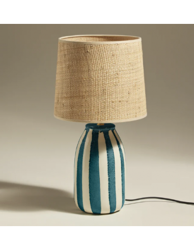 LAMPE PALMARIA - H46cm - Bleu Sarah