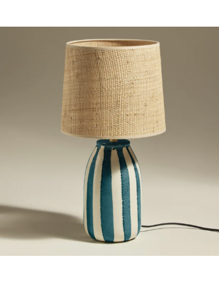 LAMPE PALMARIA - H46cm - Bleu Sarah