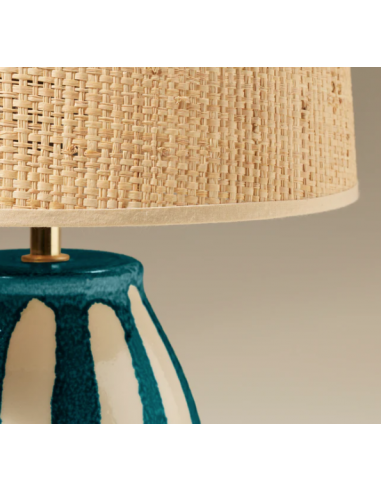 LAMPE PALMARIA - H46cm - Bleu Sarah