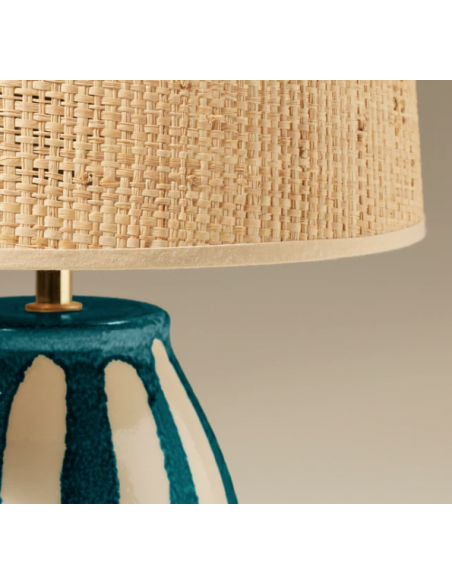 LAMPE PALMARIA - H46cm - Bleu Sarah