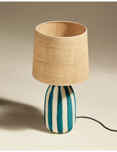 LAMPE PALMARIA - H46cm - Bleu Sarah 2