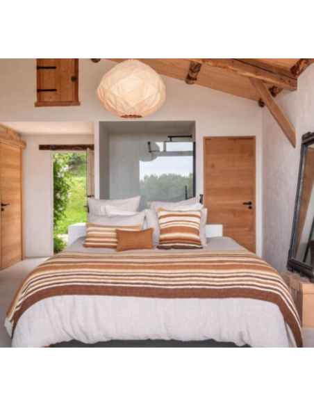 Coussin Tierra en coton crocheté main 30x60 cm