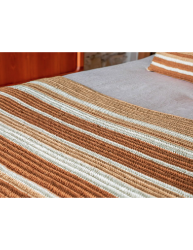 Plaid en coton crocheté main TOBAGO