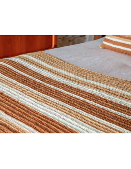 Plaid en coton crocheté main TOBAGO