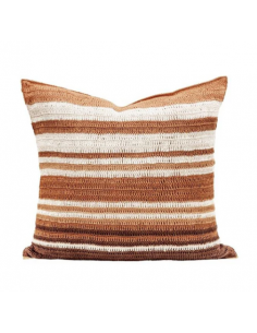 Coussin Tribu en coton crocheté main 50x50 cm